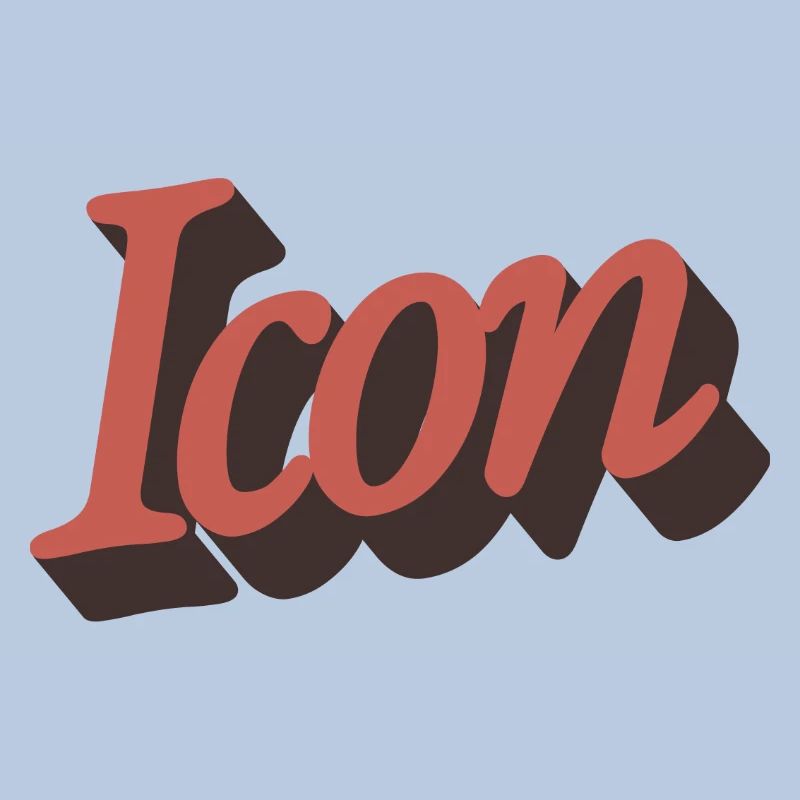 Retro Icon Script in Herbstorange