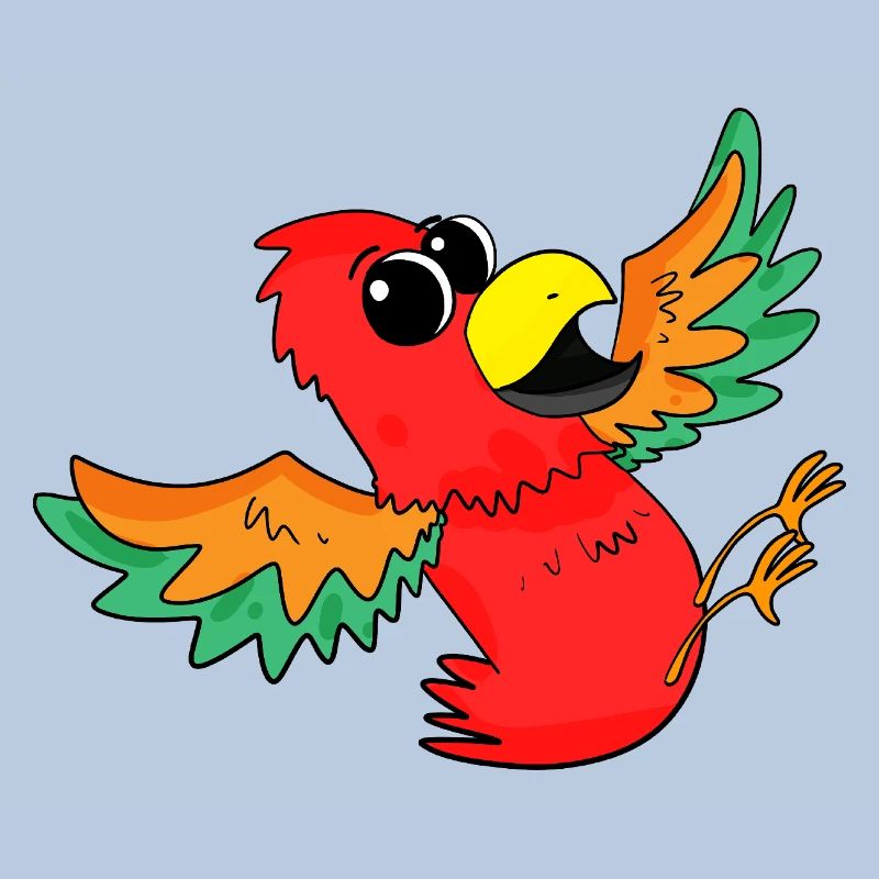 Perroquet Oiseau Coloré Mignon