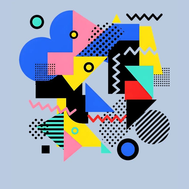 Geometric Color Explosion Pop Art