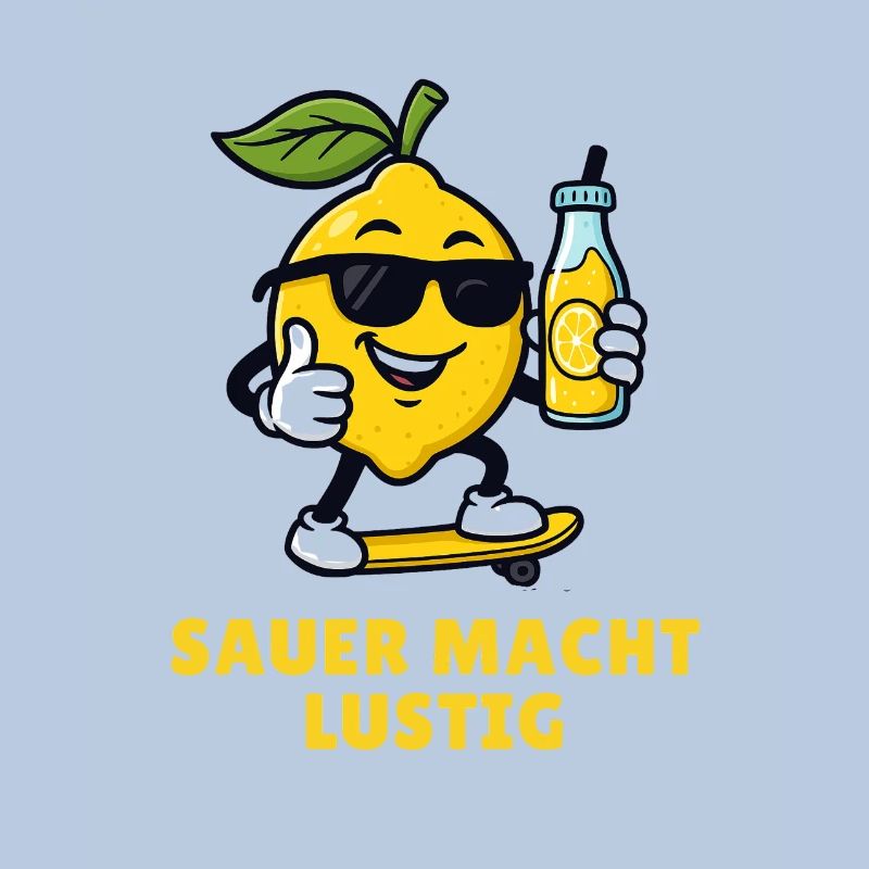 Sour Makes Funny Lemon Fruit Illustrations