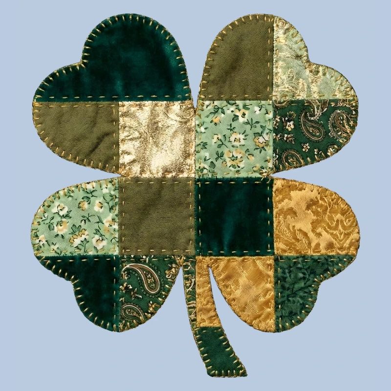 Patchwork Kleeblatt Quilt Stil