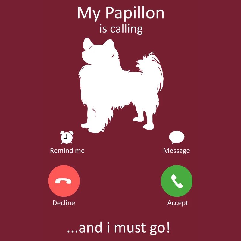 Papillon Dog Calling Smartphone Interface