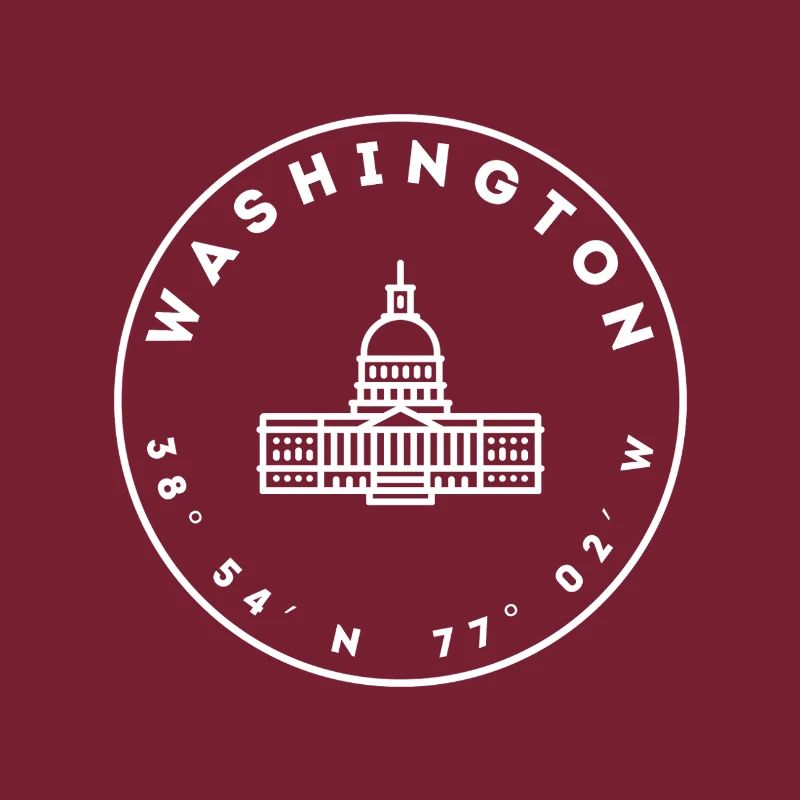 Washington DC avec le Capitole et les coordonnées