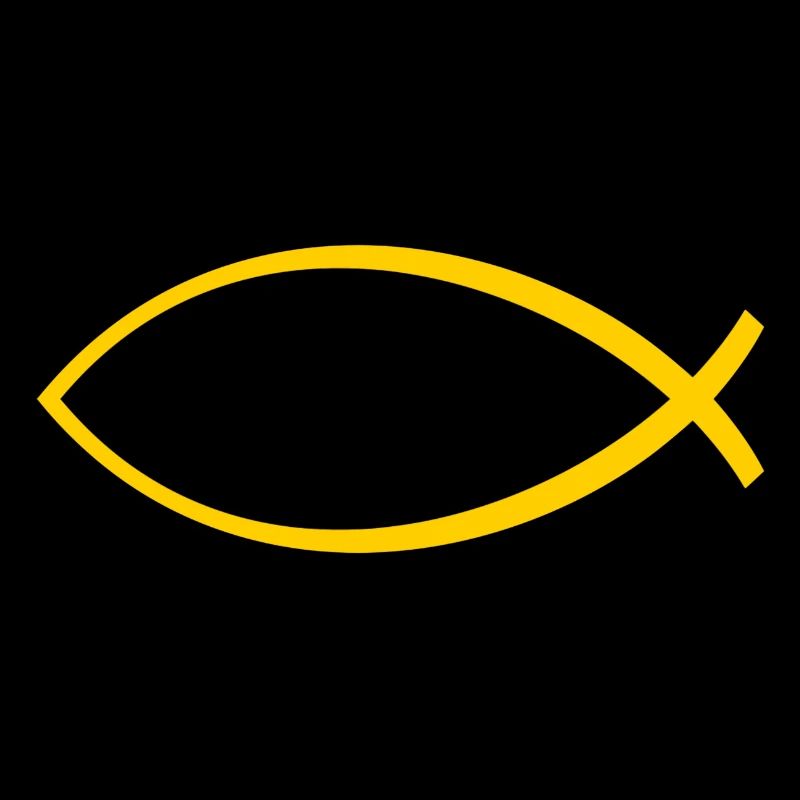Ichtus fish yellow