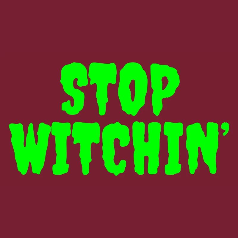 Lebendige Stop Witchin Horror Typografie