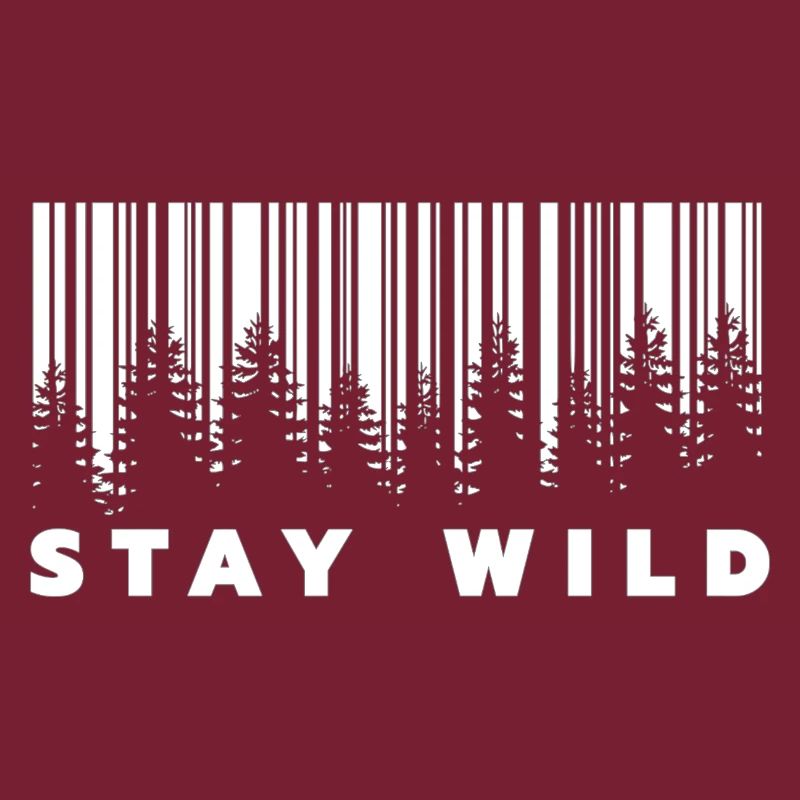 Stay Wild Forest Barcode 