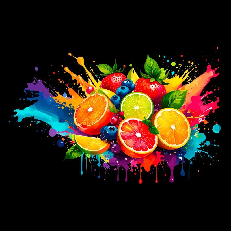 Obst, illustration, graffiti ,Früchte