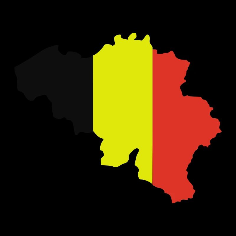 Belgium flag map