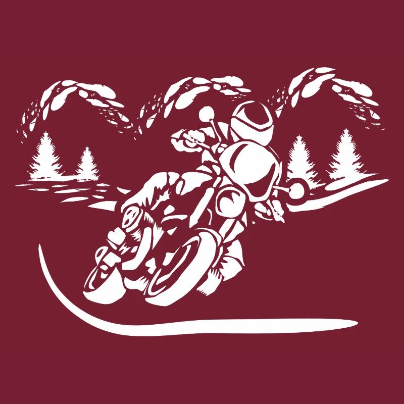 Silhouette de Moto Forêt