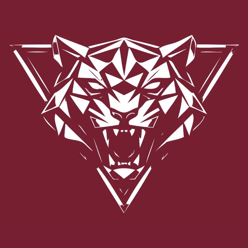 Geometric Wolf Head Facets