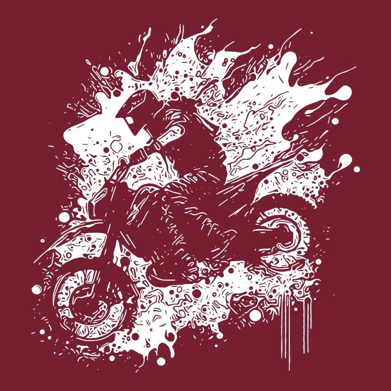Motorcycle Off-Road Riding Splash Style
