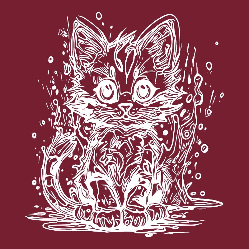 Mignon petit chat du chat poté dans le style graffiti