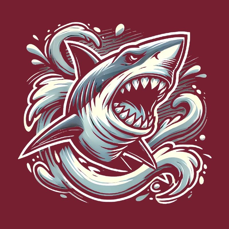 Requin cauchemardesque dans les eaux sombres