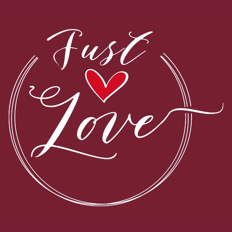 Just Love Heart Scripted Circle