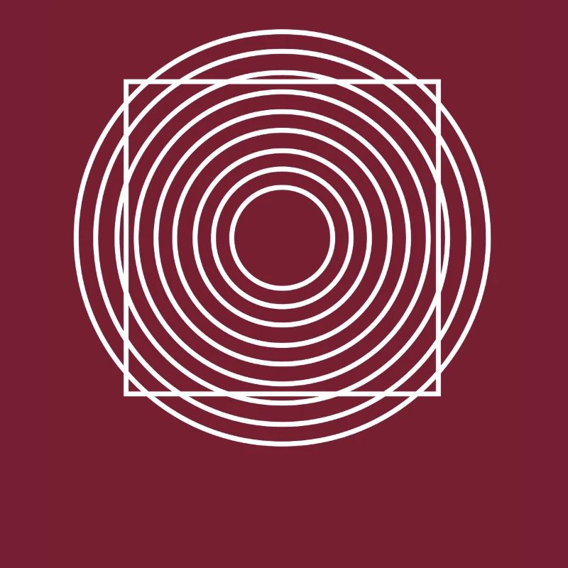 Geometric Illusion Circle Square Lines