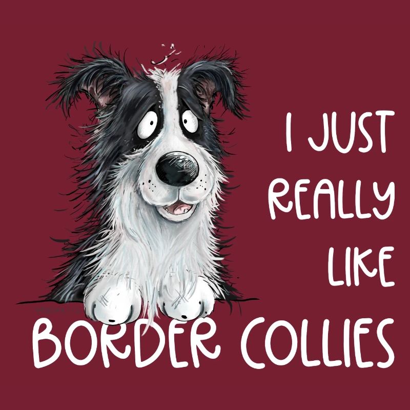 Drolliger Border Collie Hund Spruch