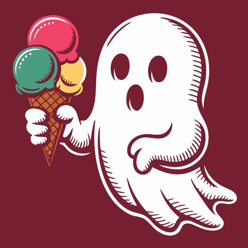 Geist mit Eiscreme Popart