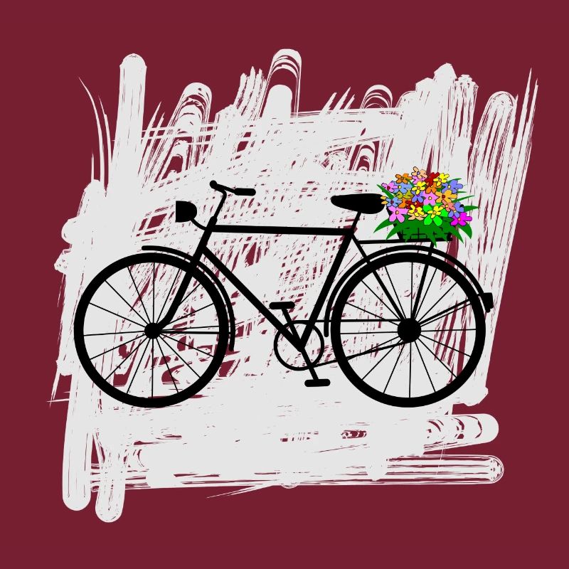 bicycle flowers cyclist