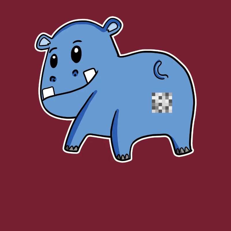 Nilpferd Arsch - Nilpferd Hintern