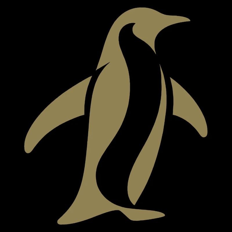 Pinguin Südpol Silhouette Minimalistisch