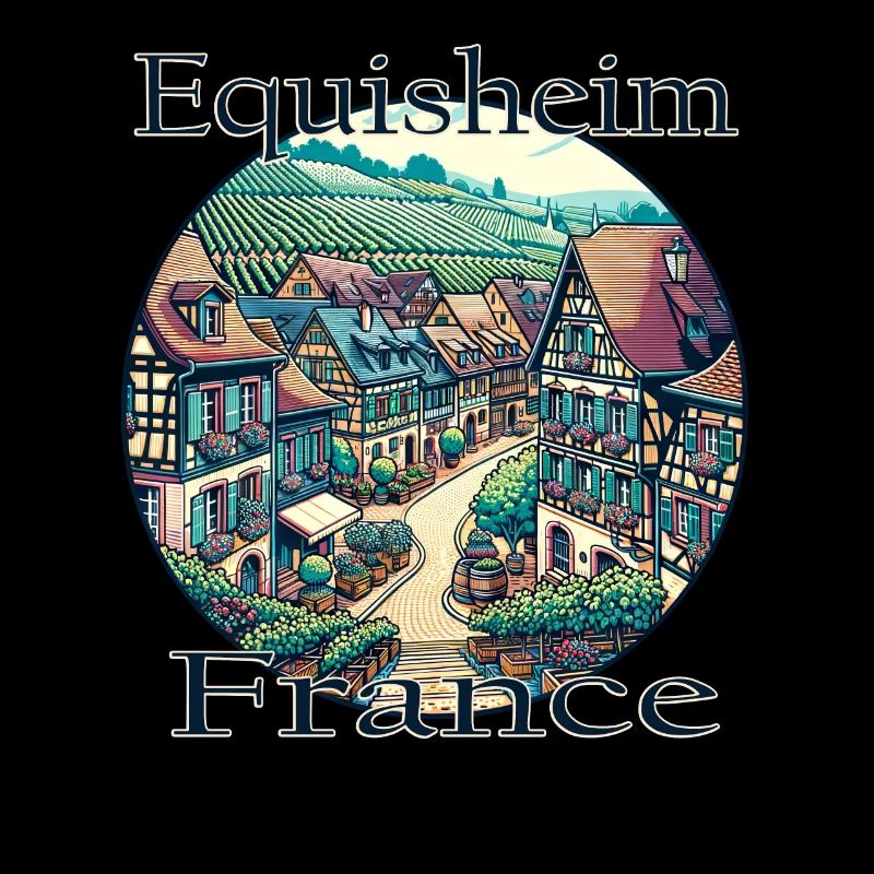 Frankreich Eguisheim Altstadt Berge Landschaft