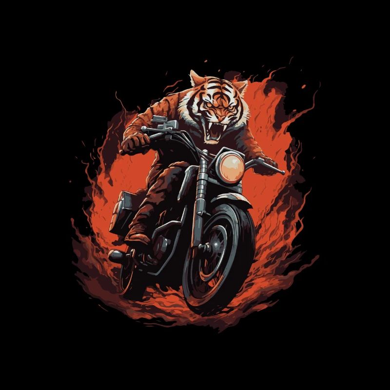 Tiger Motorrad Biker Beast