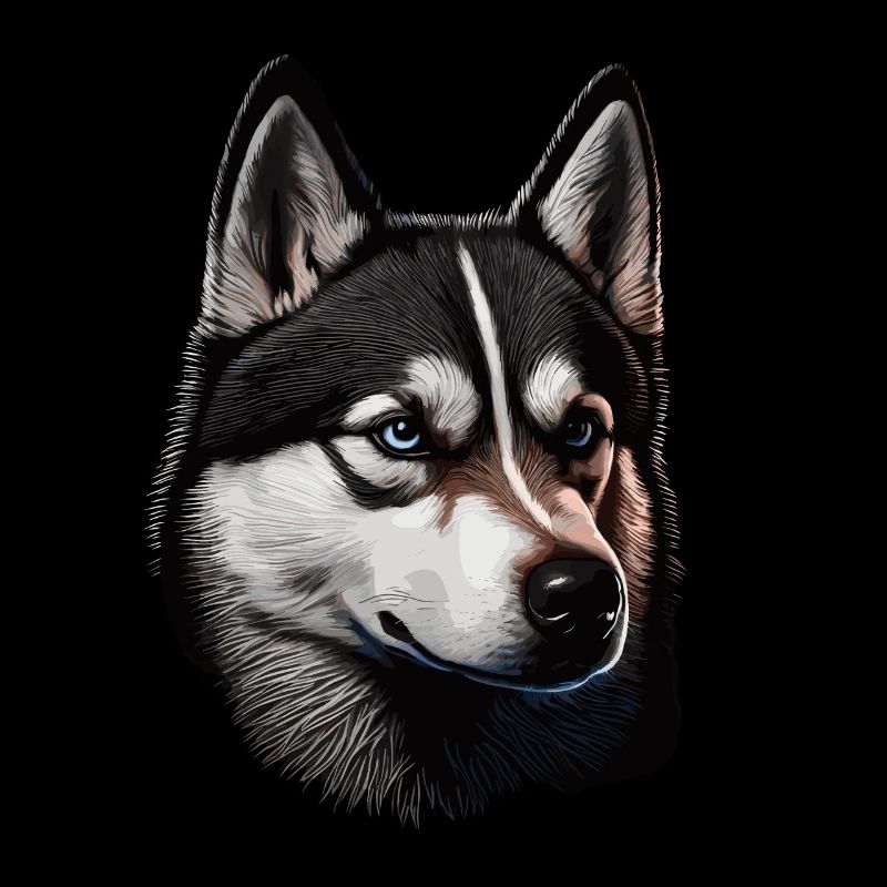 Husky Vintage Schlittenhunde Sibirischer Husky