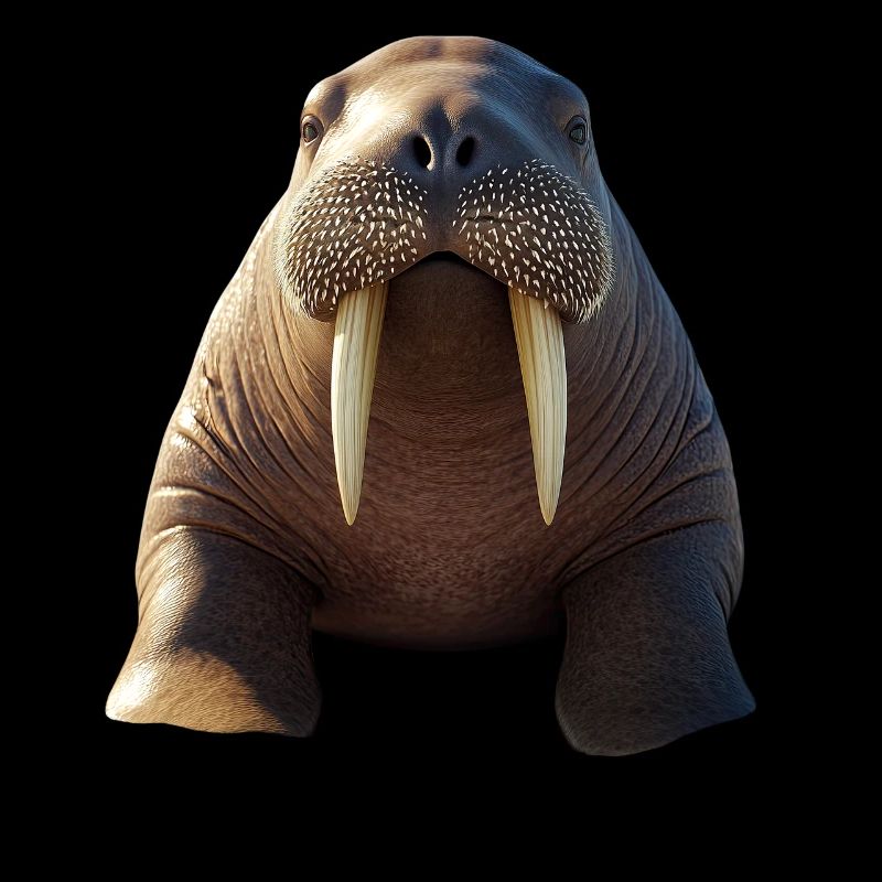 Walrus, tusks, seal, wild Pacific walruses