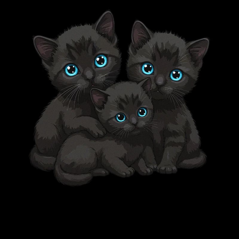 Blaue Augen Drei Katzen