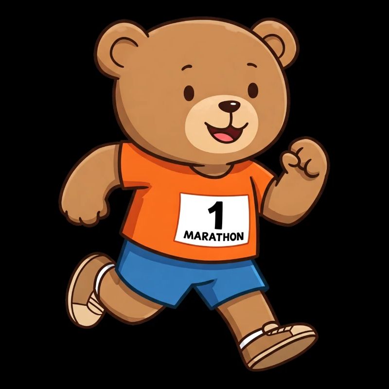 Teddy Bear Marathon Runner