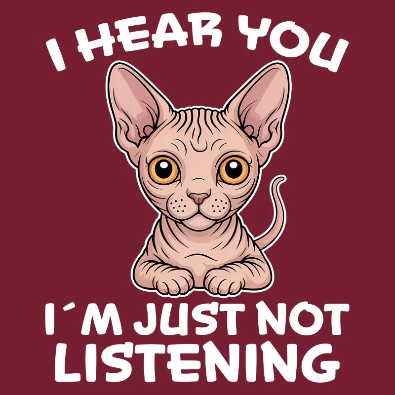 Chat Sphynx Disant Drôle Chat Sphynx Cadeau