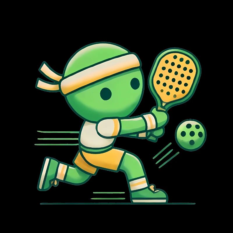 Authentische Pickleball-Spielergrafik