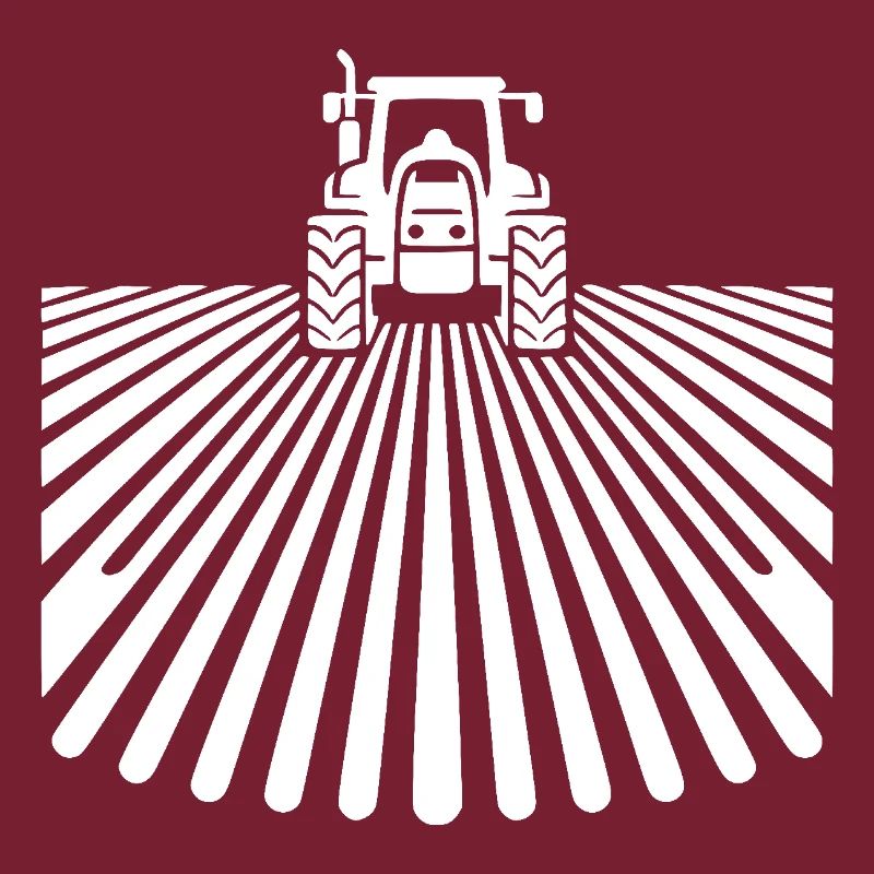 Agricultural logo with tractor