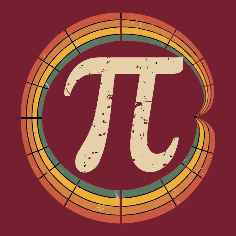 Retro Pi Symbol Design for Pi Tag