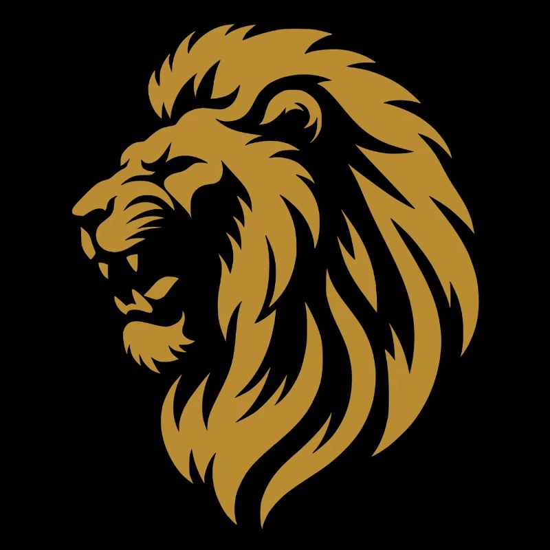 Lion Head Silhouette