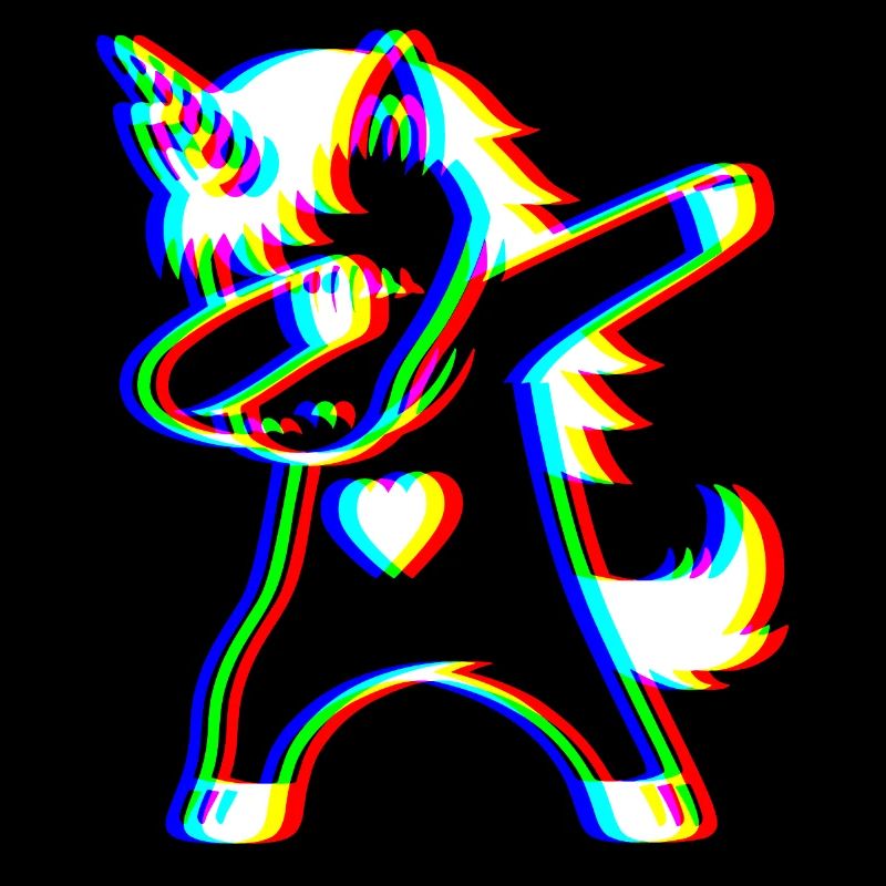 Glitch Dab Einhorn – Trendy Fantasy
