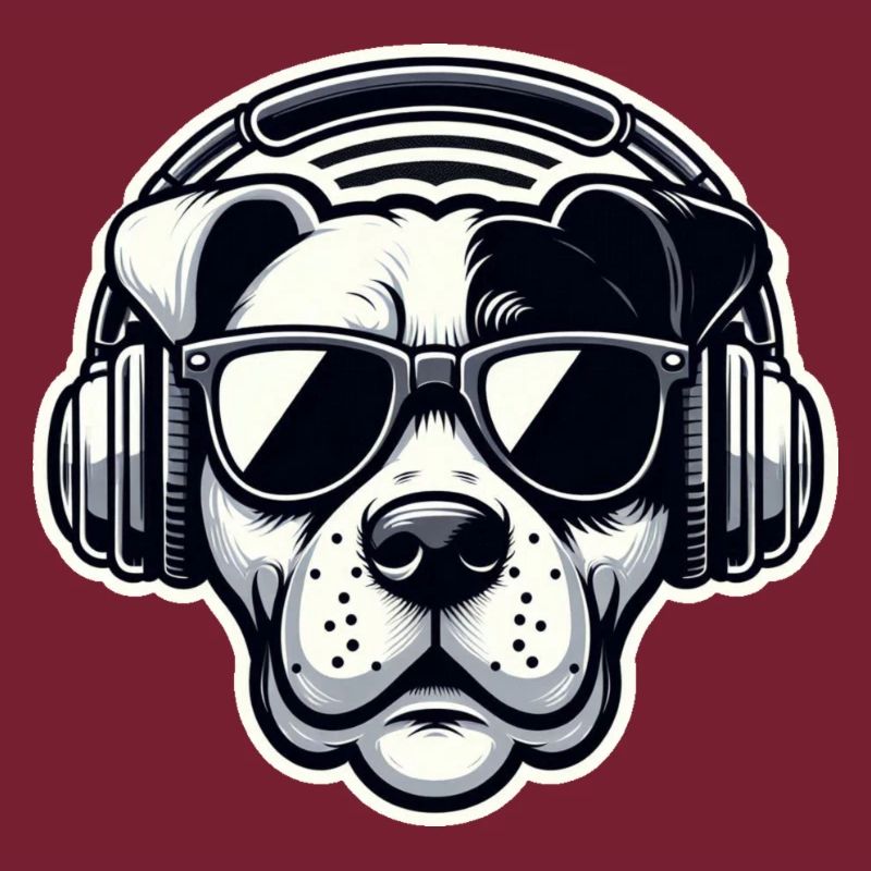 Hund Kopfhörer Brille cool
