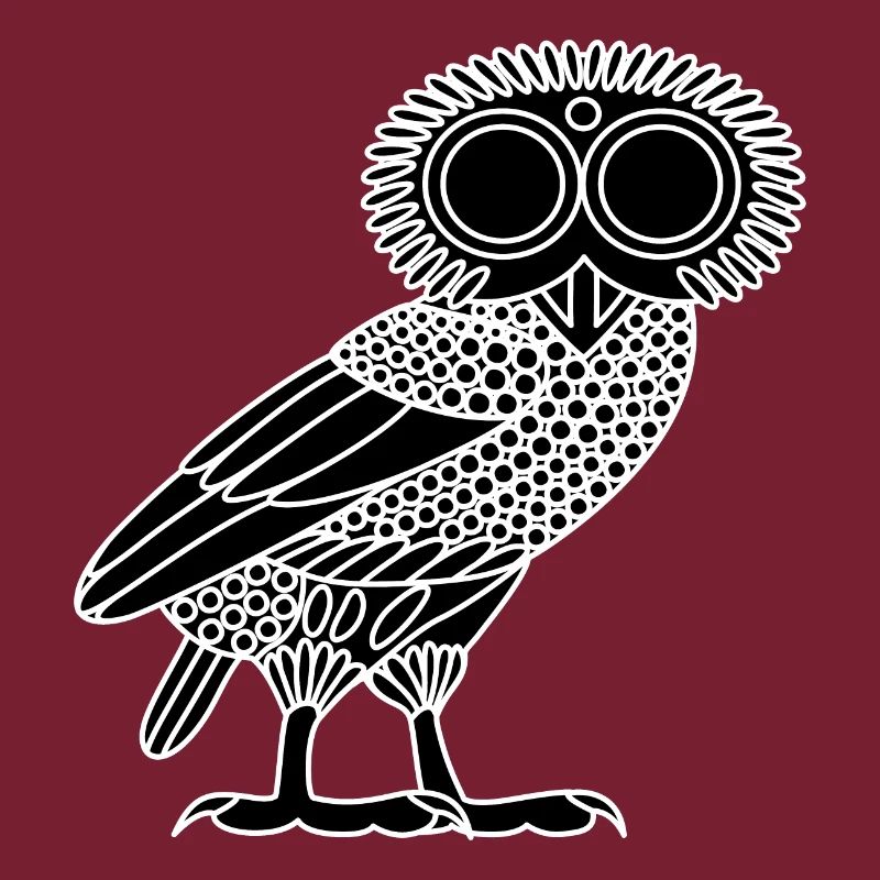 Eule der Athene [Schwarz (nur Eule)]