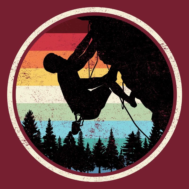 Rainbow Forest Climber Silhouette