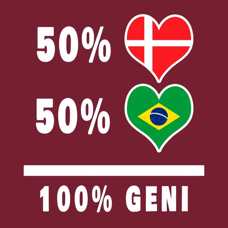 Brésil et Danemark 100% drapeau de génie