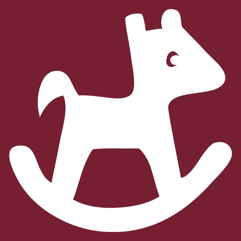 Silhouette de cheval à bascule