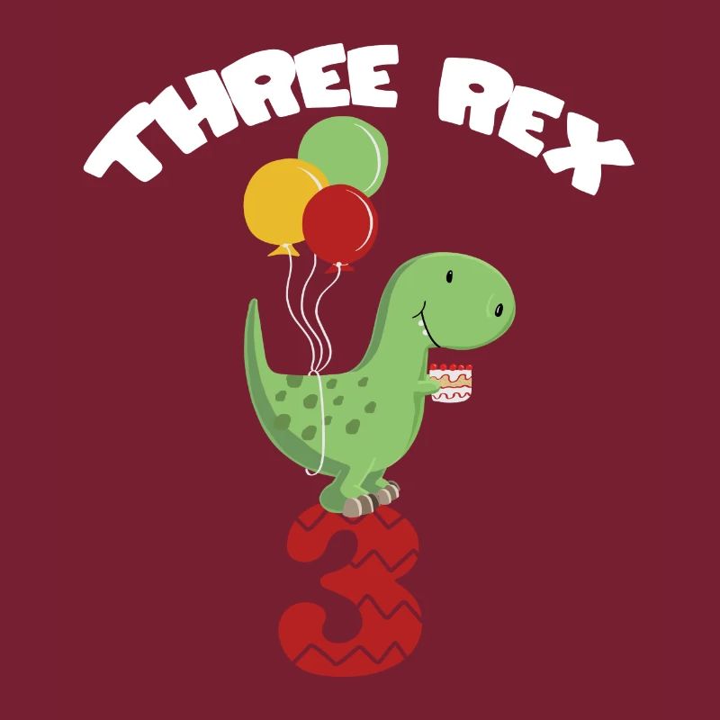 Three Rex - Dritter Geburtstag Junge - 3 Jahre