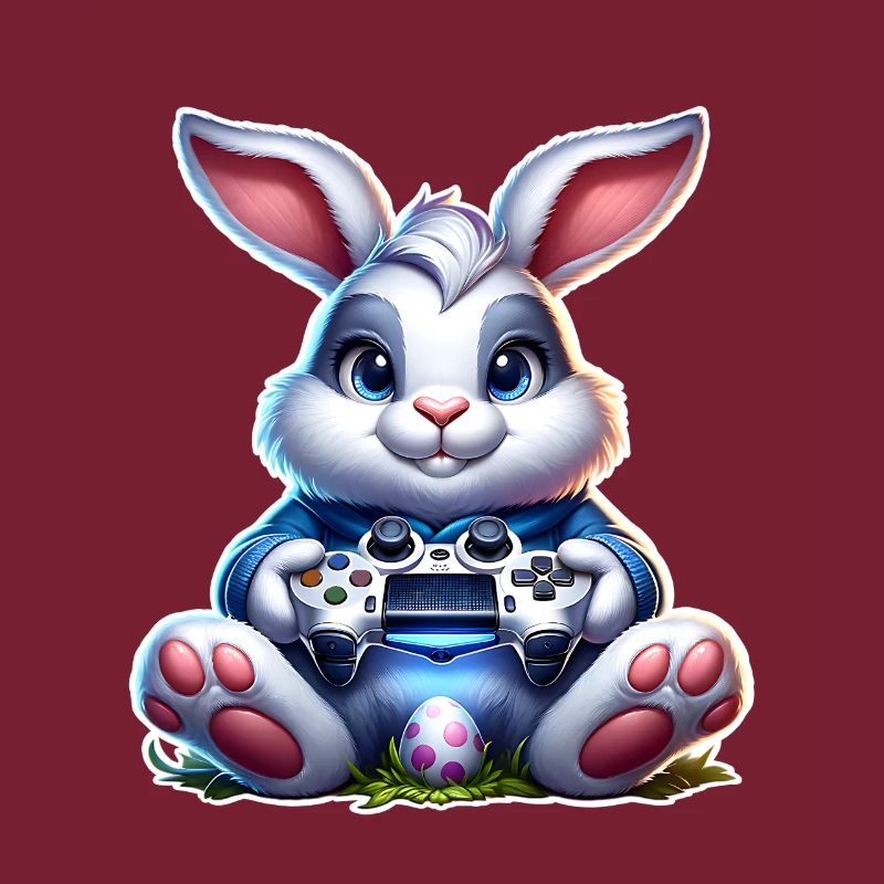 Joueur de Jeux de Lapins de Pâques