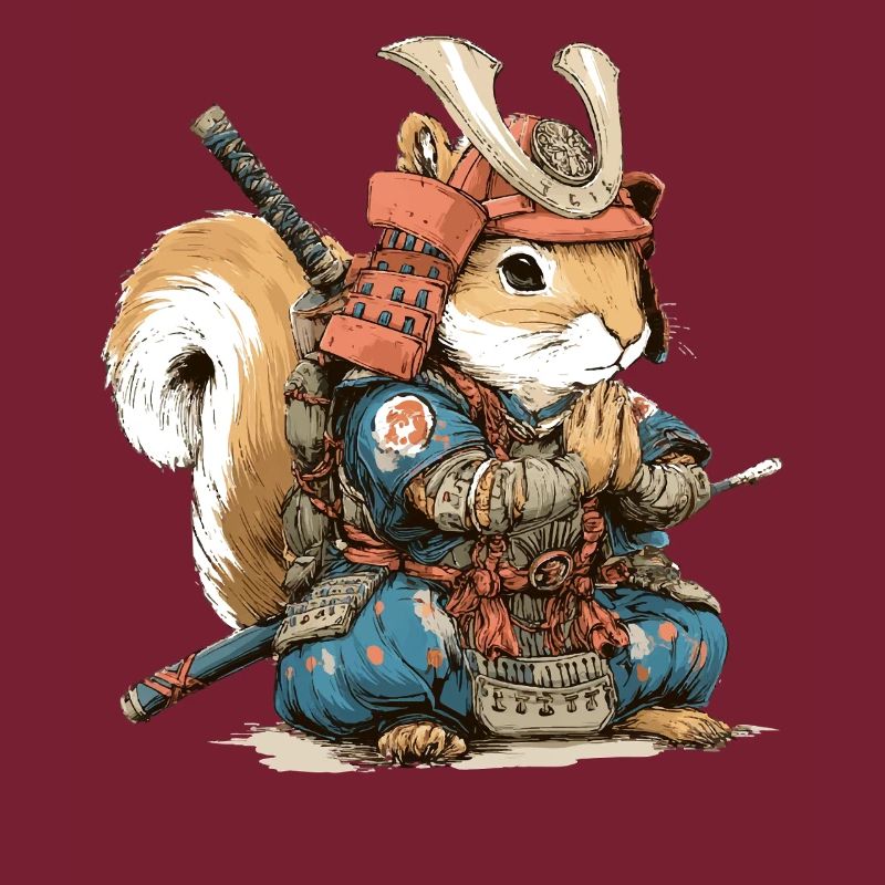 Eichhörnchen-Samurai-Rüstung