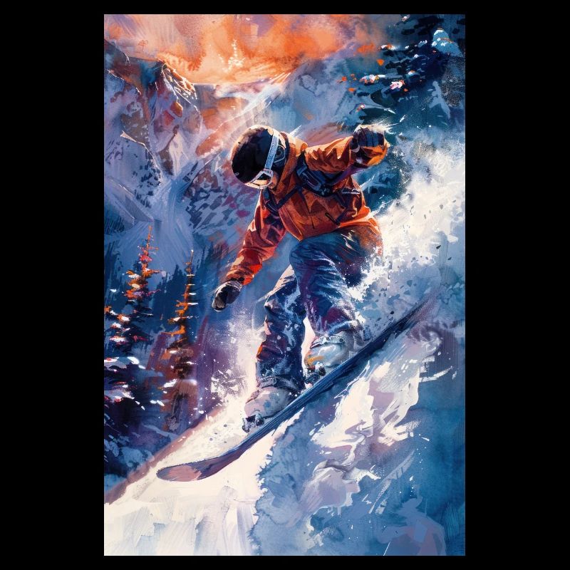 Epische Snowboard-Abenteuerkunst