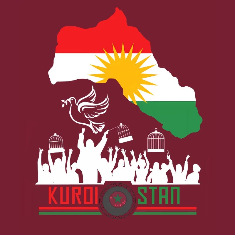 Drapeaux kurdes avec Kurdistan Kurde
