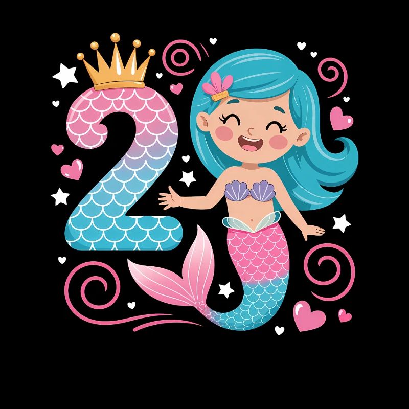 Mermaid 2nd Birthday 2 Years