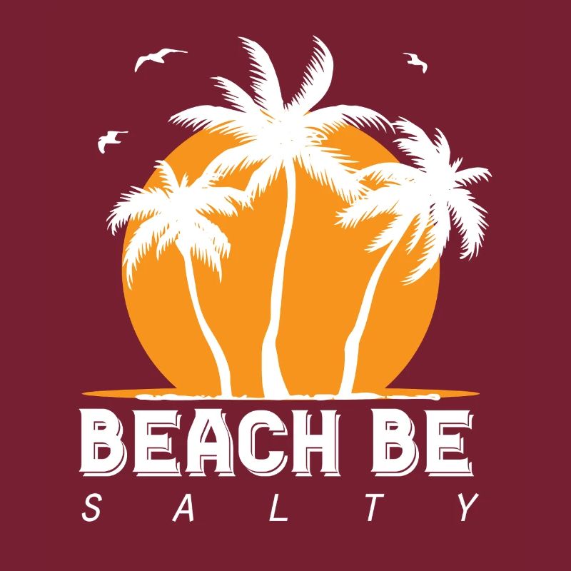 Beach Be Salty Palm Trees Sunset