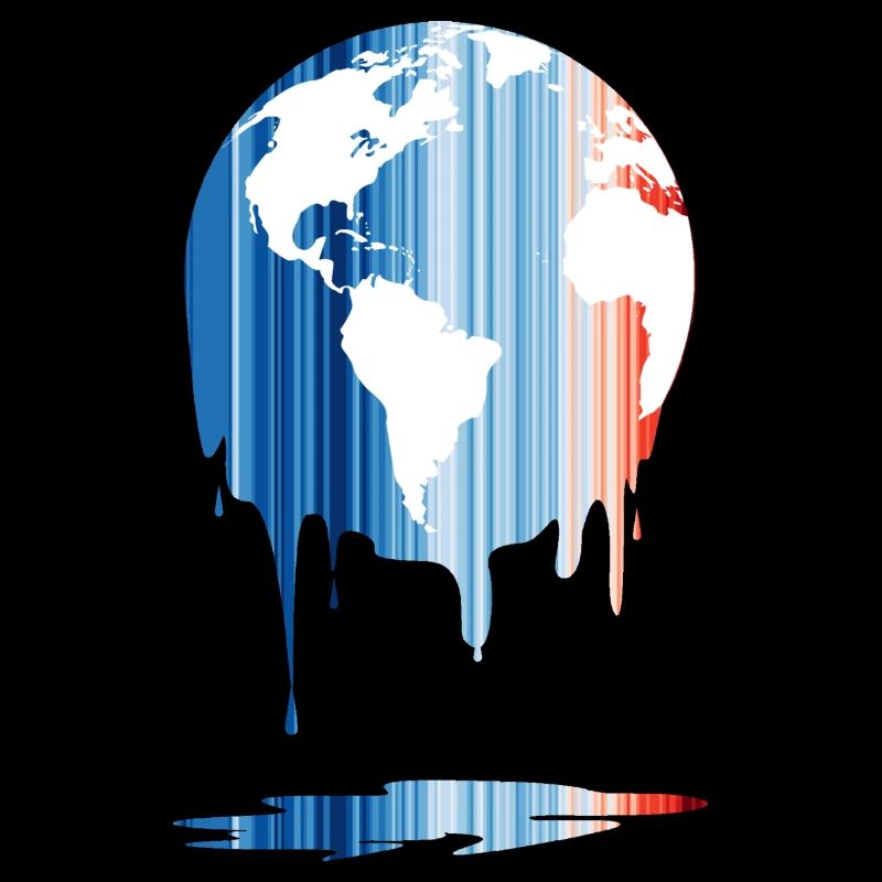 Warming Stripes World Temperature Change 1850-2022