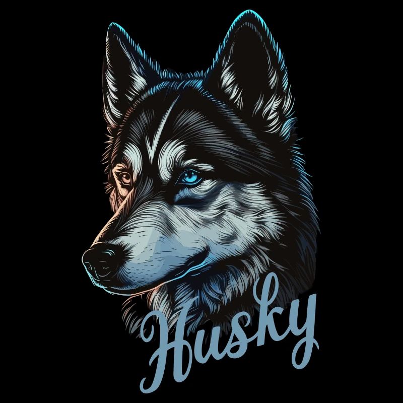 Husky Vintage Schlittenhunde Sibirischer Husky
